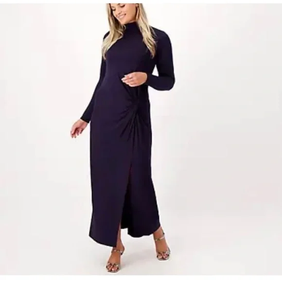 studio Park, shawn killinger | Dresses | Nwot Studio Park Qvc Shawn  Killinger Sexy Mock Turtleneck Maxi Dress L | Poshmark